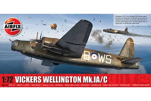 Airfix 1/72 Vickers Wellington MK.IA/C Bomber Scaled Plastic Model Kit