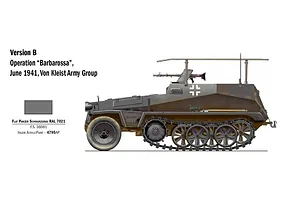 Italeri 1/72 Sd. Kfz. 250/3 APC Scaled Plastic Model Kit image 94175