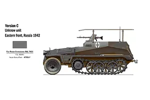 Italeri 1/72 Sd. Kfz. 250/3 APC Scaled Plastic Model Kit image 94176