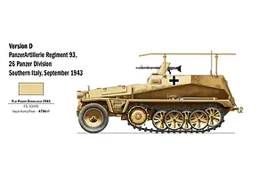 Italeri 1/72 Sd. Kfz. 250/3 APC Scaled Plastic Model Kit image 94177