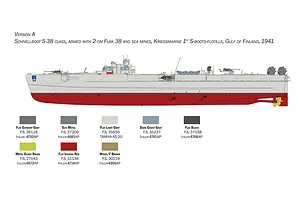 Italeri 1/35 Schnellboot S-26/S-38 Torpedo Boat Scaled Plastic Model Kit image 94187