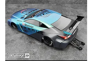 Bittydesign 1/10 Ekanus Unpainted Drag Car Shell - Clear image 94315