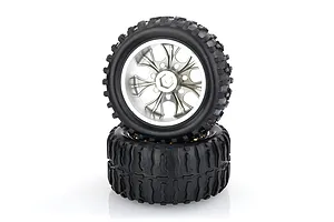 HSP 2.8" Off Road Tyres on Orange Chrome Rims - Wheels 2Pcs image 9449