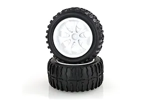 HSP 2.8" Off Road Tyres on White Rims - Wheels 2Pcs image 9451