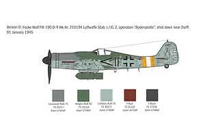 Italeri 1/72 Focke-Wulf FW 190 D-9 Fighter Scaled Plastic Model Kit image 7