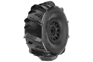 Pro-Line 2.4/3.3" Dumont MT Paddle Tyres on Black Rims - Glued Wheels 2Pcs image 94879