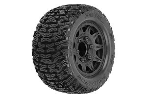 Pro-Line 2.8" Bonesaw MT Tyres on Black Raid Rims - Glued Wheels 2Pcs image 94887