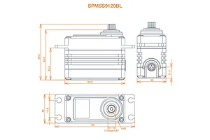 Spektrum S9120BL 1/5 105kg 8.4V Brushless Metal Geared Servo image 95054