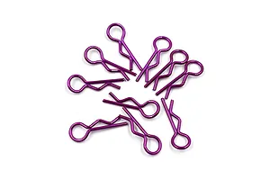 Yeah Racing Purple Steel Body Clips 10Pcs image 95185