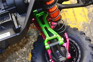 GPM Green Aluminium Front/Rear Upper Suspension Arms 2Pcs w/ Suspension Pins image 95226