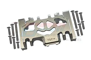 GPM Grey Silver Aluminium Gear Box Skid Plate Set image 95247