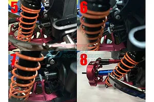 GPM Orange Aluminium & Steel CVD Driveshafts 2Pcs image 95254