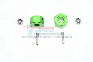 GPM Green Aluminium 14mm Hex Adapters (9mm Thick) 2Pcs image 95255