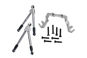 GPM Silver Aluminium Front Tie Rods w/ Hub Carrier Brace