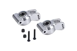 GPM Silver Aluminium Rear Hubs w/ Larger Inner Bearings 2Pcs