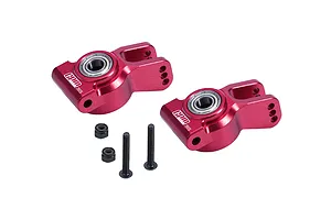 GPM Red Aluminium Rear Hubs w/ Larger Inner Bearings 2Pcs