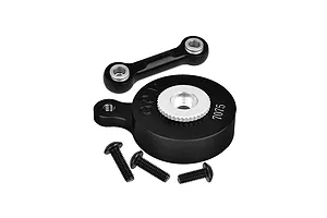 GPM Black Aluminium 25T Servo Horn w/ Servo Saver & Linkage image 95392