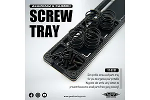 Yeah Racing Carbon Fibre & Black Aluminium Parts Tray image 95434