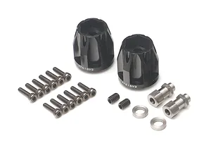 Boom Racing Black Aluminium 12mm (+16mm Offset) ProBuild Wheel Hub Adapters 2Pcs image 95436