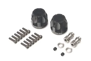 Boom Racing Black Aluminium 12mm (+12mm Offset) ProBuild Wheel Hub Adapters 2Pcs image 95438