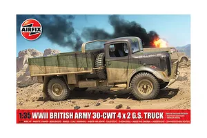 Airfix 1/35 WWII British Army 30-Cwt 4x2 GS Truck Scaled Plastic Model Kit image 95448