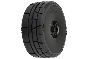 Pro-Line 1/8 Menace HP Speed Run Belted Tyres on Black Dish Rims - Glued Wheels 2Pcs image 95683