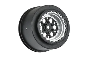 Pro-Line 2.0" Black/Silver Showtime+ Rear Rims 2Pcs image 95716