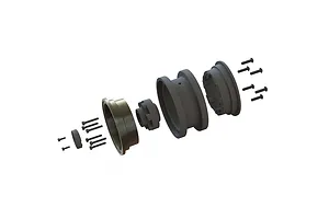 Pro-Line 2.9" Gunmetal Aluminium Black Rhino Armory Bead-Loc Rims 2pcs image 95756