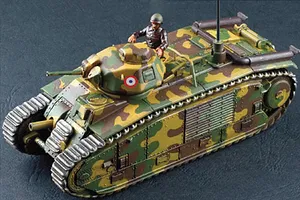 Italeri 1/56 Char B1 Bis Tank Scaled Plastic Model Kit image 95840