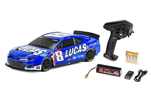 Losi NASCAR 2024 Chevrolet ZL1 Camaro RC Race Car Electric AWD 1/12 Scale RTR - Kyle Busch #8 Lucas Oil image 95876