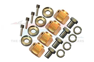 GPM High Mass Brass 12mm (9mm Off-Set) Wheel Hexes 4Pcs