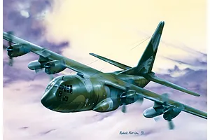Italeri 1/72 C-130 E/H Hercules Cargo Plane Scaled Plastic Model Kit w/ Australian Decals image 96330