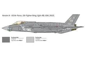Italeri 1/72 F-35A Lightning II Fighter Scaled Plastic Model Kit w/ Australian Decals image 96355