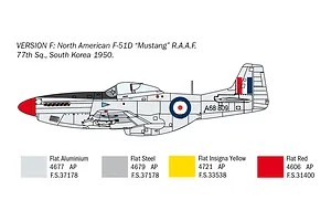 Italeri 1/72 F-51D Korean War Fighter Scaled Plastic Model Kit w/ Australian Decals image 96364