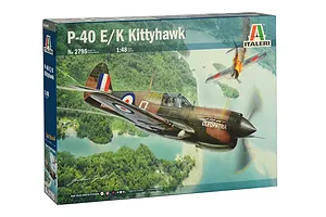 Italeri 1/48 P-40 E/K Kittyhawk Fighter Scaled Plastic Model Kit w/ Australian Decals image 96382