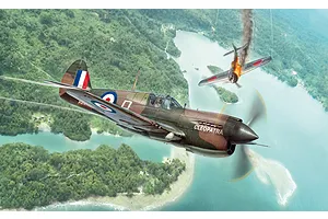 Italeri 1/48 P-40 E/K Kittyhawk Fighter Scaled Plastic Model Kit w/ Australian Decals image 96383