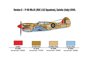 Italeri 1/48 P-40 E/K Kittyhawk Fighter Scaled Plastic Model Kit w/ Australian Decals image 96389