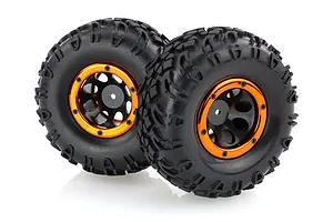HSP 2.2" Soft Off Road Tyres on Black Rims - Beadlocked Wheels 2Pcs image 9643