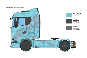 Italeri 1/24 Scania S770 4x2 Normal Roof Truck Scaled Plastic Model Kit image 96471