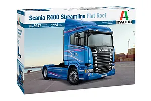 Italeri 1/24 Scania R400 Streamline Flat Roof Truck Scaled Plastic Model Kit image 96473