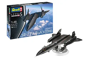 Revell 1/48 Lockheed SR-71A Blackbird Reconnaissance Aircraft Scaled Plastic Model Kit image 96479