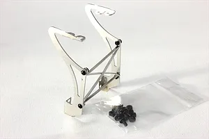 Pandora 1/10 Silver Aluminium Swan Neck Type-A Rear Wing Mount image 96594