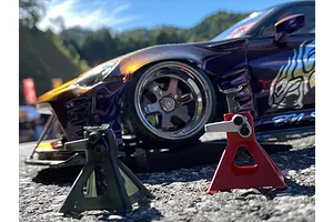 Pandora 1/10 Car Jack Stands 2Pcs - Black Unpainted image 96614