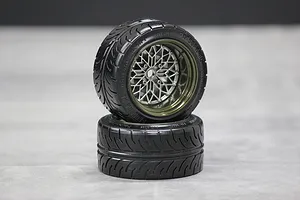 Pandora 1/10 Glow Star Road Display Wheels 2Pcs - Black image 96739