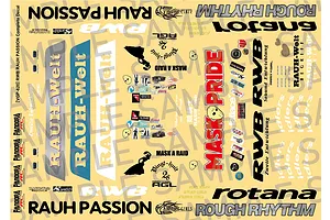 Pandora 1/10 RWB "Rauh Passion" Complete Decal Set image 96768