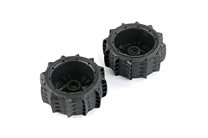 Rovan 1/5 Rear Paddle Tyres on Black Rims 2Pcs - Beadlocked Wheels image 97058