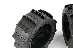 Rovan 1/5 Rear Paddle Tyres on Black Rims 2Pcs - Beadlocked Wheels image 97066