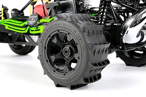 Rovan 1/5 Rear Paddle Tyres on Black Rims 2Pcs - Beadlocked Wheels image 97068