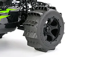 Rovan 1/5 Rear Paddle Tyres on Black Rims 2Pcs - Beadlocked Wheels image 97069