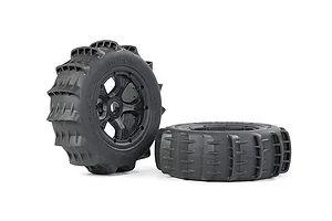 Rovan 1/5 Paddle Tyres on Black Rims 2Pcs - Beadlocked Wheels image 15